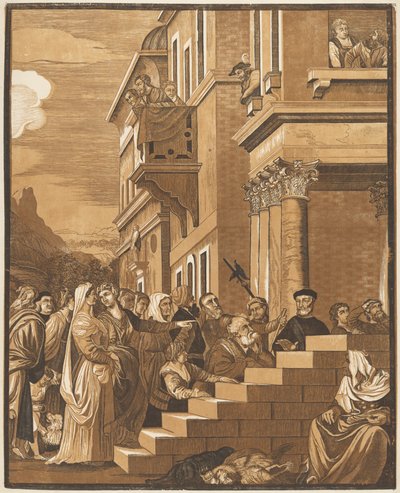 Présentation de la Vierge au Temple (panneau central) - John Baptist Jackson after Titian
