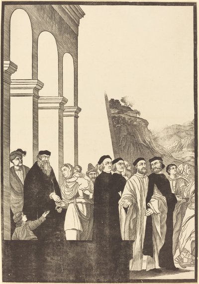Présentation de la Vierge au Temple [plaque de gauche] - John Baptist Jackson after Titian