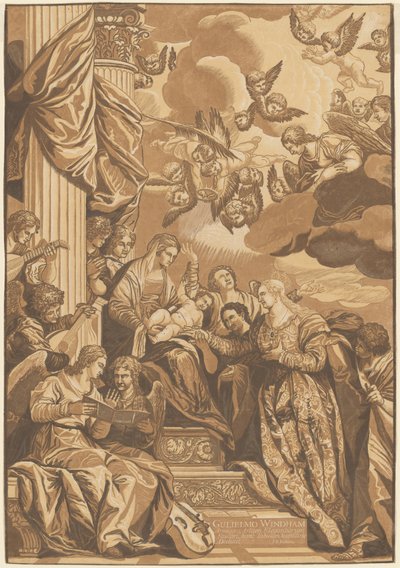 Mariage mystique de Sainte Catherine - John Baptist Jackson, after Veronese