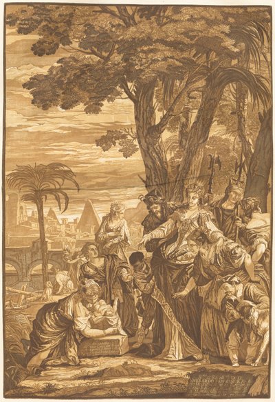 La découverte de Moïse - John Baptist Jackson after Veronese