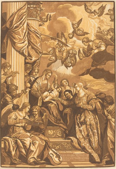 Le Mariage mystique de Sainte Catherine - John Baptist Jackson after Veronese