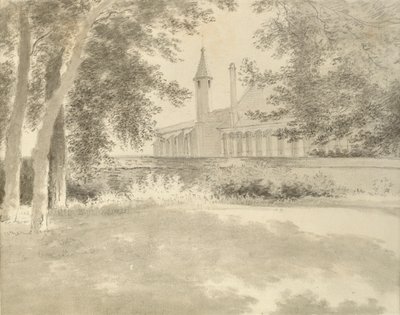 Chapelle et bibliothèque de Balliol depuis le bosquet, 2 août 1783 - John Baptist Malchair