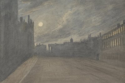 Broad Street, Oxford, pleine lune, 1790 - John Baptist Malchair