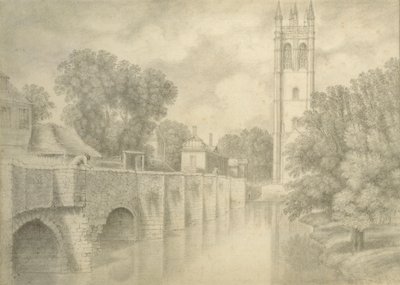 Pont et tour de Magdalen, 18e siècle - John Baptist Malchair