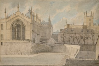 Vue depuis le logement du gardien, New College, 20 novembre 1786 - John Baptist Malchair