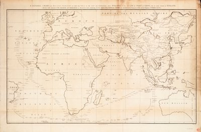 Carte générale sur la projection de Mercator pour montrer la trajectoire du 