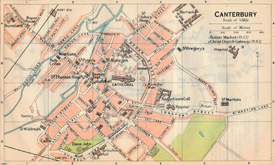 Canterbury, 20e siècle - John Bartholomew