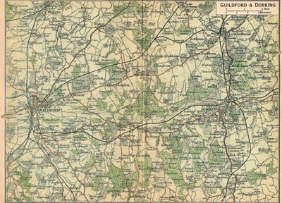 Guildford et Dorking - John Bartholomew