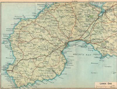 Lands End, 20e siècle - John Bartholomew
