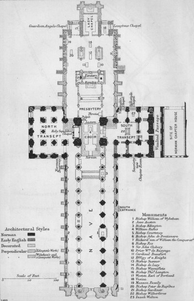 Cathédrale de Winchester, 20e siècle - John Bartholomew