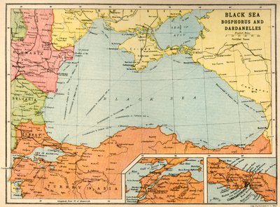 Mer Noire : Bosphore et Dardanelles, c1914, c1920 - John Bartholomew and Son