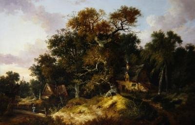 Cottages en forêt - John Berney Ladbrooke