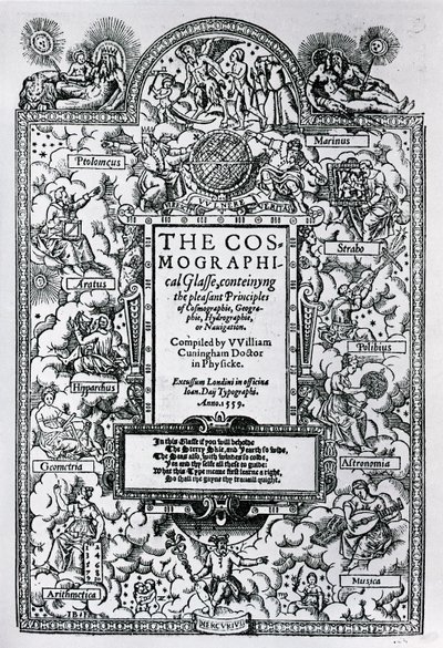 Page de titre du Verre cosmographique, 1559 - John Bettes