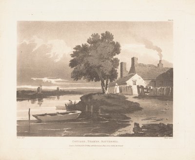 Cottage, Thames, Battersea - John Bluck