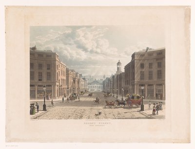 Vue de Regent Street, Londres depuis Piccadilly Circus - John Bluck
