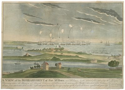 Vue du bombardement de Fort McHenry, vers 1815 - John Bower