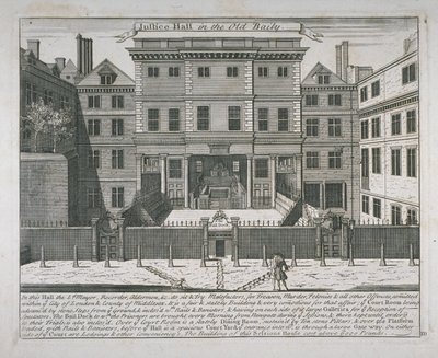 Vue de la salle de justice, Old Bailey, c.1740 - John Bowles