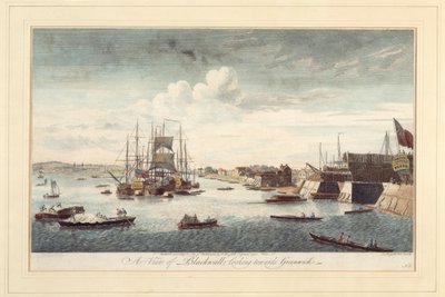 Vue de Blackwall vers Greenwich - John Boydell