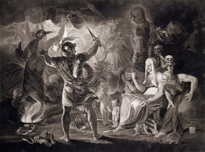 Macbeth, les trois sorcières et Hécate - John Boydell
