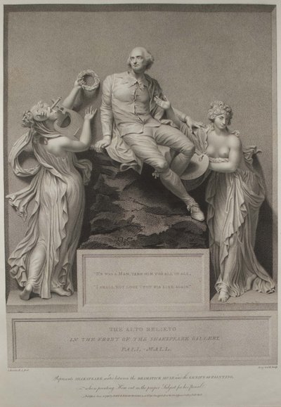 Shakespeare avec la muse de la littérature et le génie de la peinture, 1803 - John Boydell