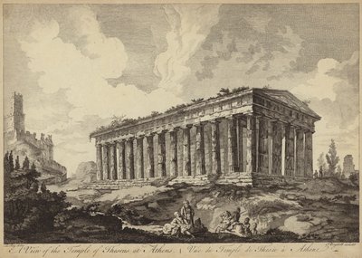 Vue du temple de Thésée, Athènes, Grèce - John Boydell