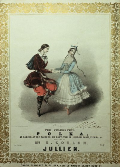 La célèbre polka, feuille de chanson, 1840 - John Brandard