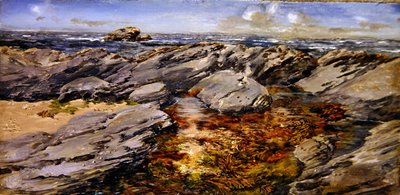 Rochers sur le rivage - John Brett