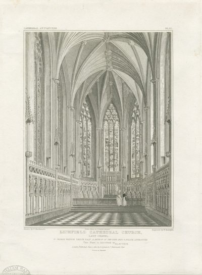 Intérieur de la cathédrale de Lichfield - Chapelle de la Dame - John Britton