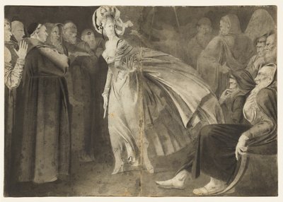 Femme debout parmi les frères recto, vers 1770-1775 - John Brown