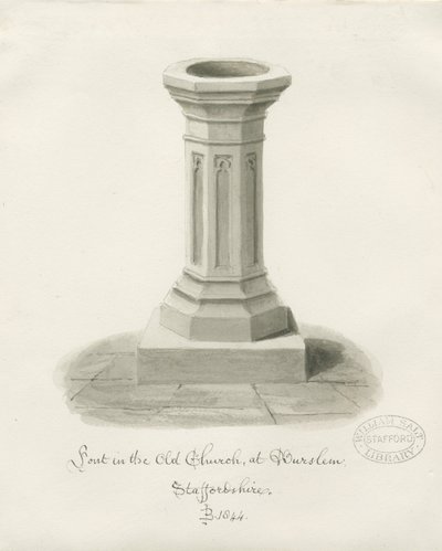 Burslem - Fonts baptismaux à l