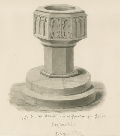 Burton-upon-Trent - Fonts baptismaux dans l