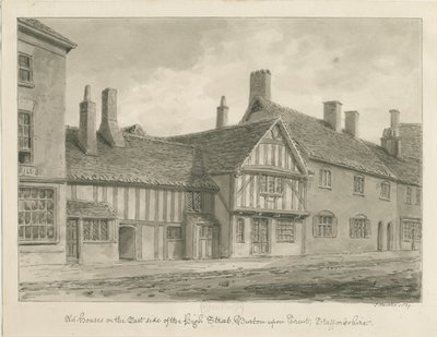 Burton-upon-Trent - Vieilles Maisons sur High Street - John Buckler