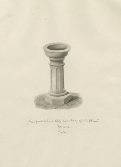 Église du Château - Fonts baptismaux dans l