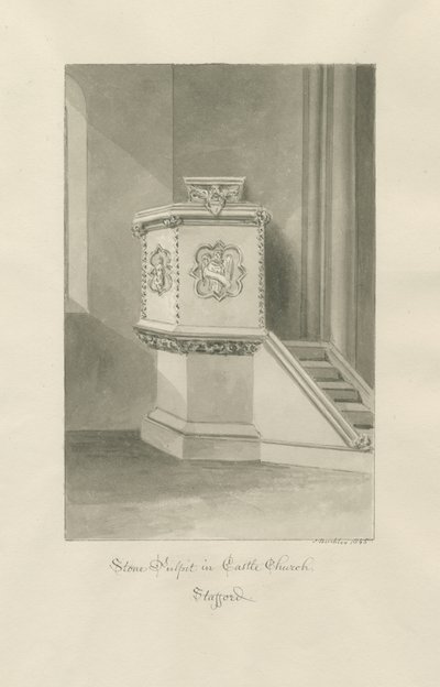 Église du Château - Chaire en pierre dans l
