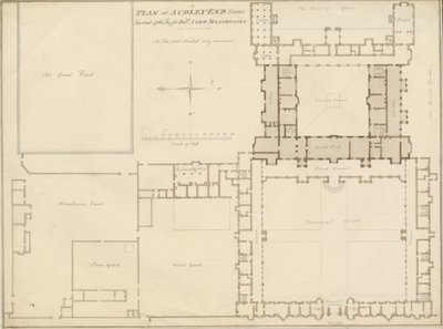 Essex - Audley End - Plan, 1815 - John Buckler