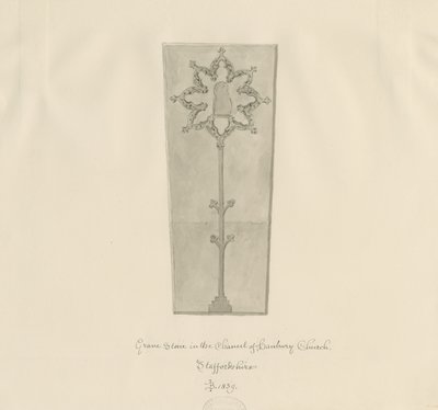 Église de Hanbury - Pierre tombale - John Buckler