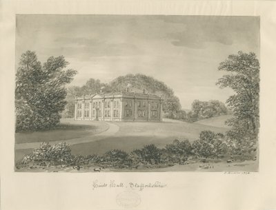 Hints Hall : dessin sépia - John Buckler