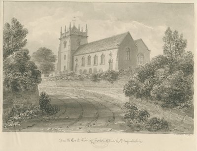 Église de Horton: dessin sépia - John Buckler