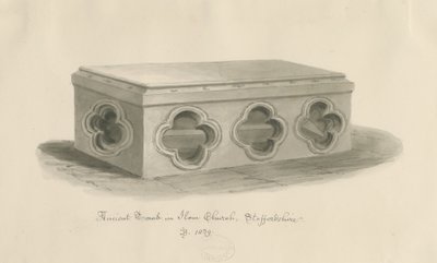 Église Ilam - Tombe de Saint Bertram - John Buckler