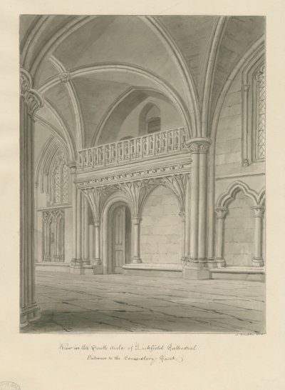 Intérieur de la cathédrale de Lichfield - Entrée de la cour de l