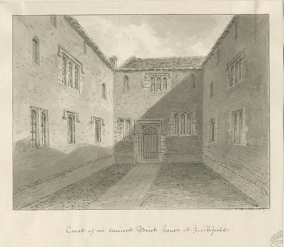 Lichfield - Cour de la vieille maison dans The Close - John Buckler