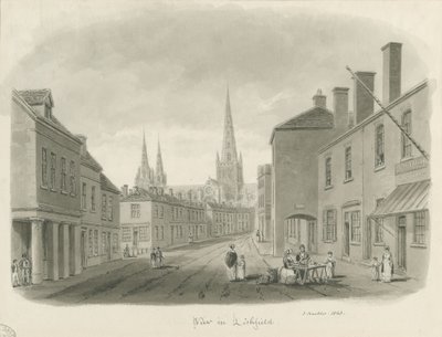 Lichfield - Vue de la rue - John Buckler