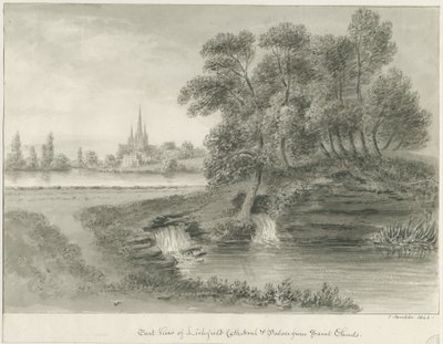 Cathédrale de Lichfield - Vue Est, 1844 - John Buckler