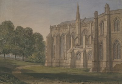 Cathédrale de Lichfield - Vue nord-nord-ouest - John Buckler