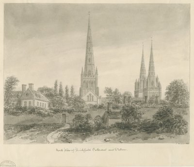 Cathédrale de Lichfield - Vue nord - John Buckler