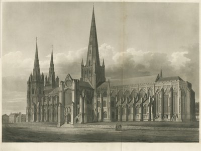 Cathédrale de Lichfield - Vue sud-est - John Buckler