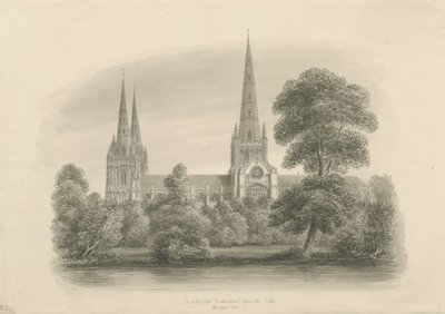 Cathédrale de Lichfield - Vue sud - John Buckler