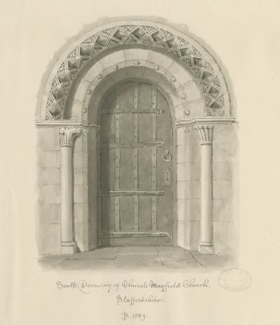 Église de Mayfield - Porte sud (1839) - John Buckler