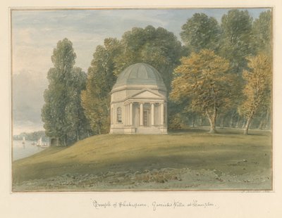 Middlesex - Hampton - Temple de Shakespeare à la villa de Garrick, 1831 - John Buckler
