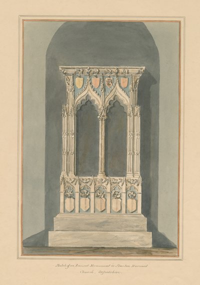 Oxfordshire - Église de Stanton Harcourt - Monument, 1803 - John Buckler